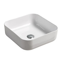 Умивальник накладний VOLLE 13-40-210 400x400x125мм квадратний білий