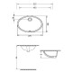 Умывальник врезной IMPRESE IMPRESE под столешницу 475x380x180мм овальный белый c06900103OV