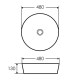 Умывальник накладной IMPRESE 480x480x130мм круглый белый i11206