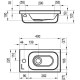 Умивальник Ravak Chrome L white з отвором (XJGL1100000)