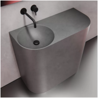 Умывальник из бетона напольный серый 900L