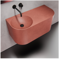 Умывальник из бетона терракотовый 900M