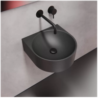 Умывальник из бетона графит 400S