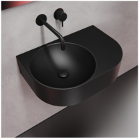 Умывальник из бетона черный 600S