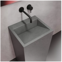 Умывальник из бетона напольный серый 45L