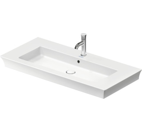 Умывальник мебельный Duravit WHITE TULIP 105х49 см с керамической накладкой (23631000001) WonderGliss