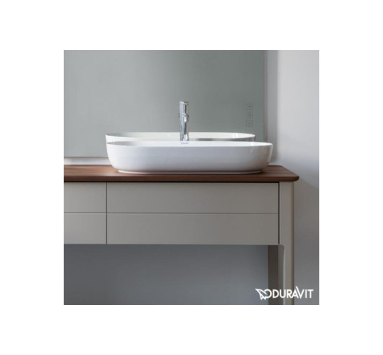 Умивальник на стільницю Duravit LUV 80x40 см (03798021001) білий/пісок шовк матовий WonderGliss