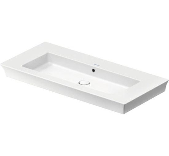 Умивальник меблевий Duravit WHITE TULIP 105х49 см з керамічною накладкою (23631000001) WonderGliss