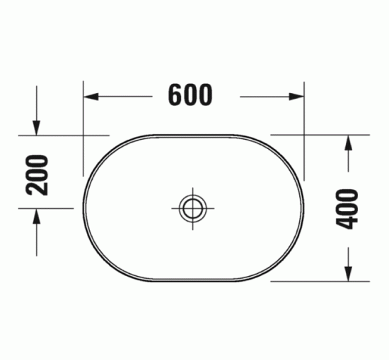 Умивальник на стільницю Duravit D-NEO 60х40 см без перелива (2372600070)