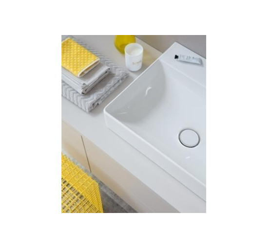 Умивальник меблевий Duravit DURASQUARE 60х47 см без отвора длля змішувача, без переливу (2353600070)
