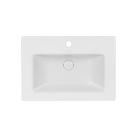 Раковина Qtap Stork 610х420х170 White с донным клапаном QT1511L738W