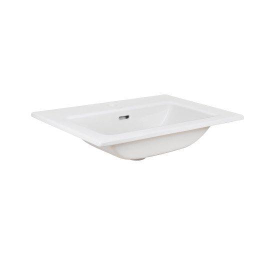 Раковина Qtap Stork 610х420х170 White с донным клапаном QT1511L738W