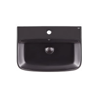 Раковина подвесная моноблок Qtap Crow 600х430х385 Matt black с донным клапаном QT0511G835MB