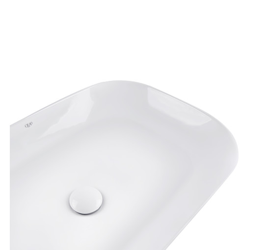 Раковина-чаша Qtap Robin 610x400x145 White с донным клапаном QT13112143PW