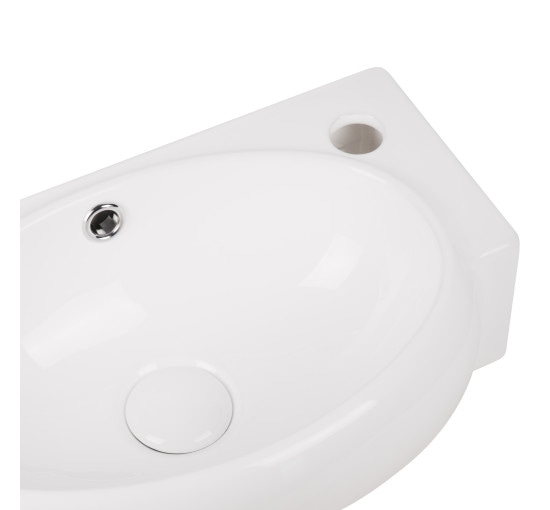 Раковина Qtap Leo 430x290x140 White с донным клапаном QT11115011RW