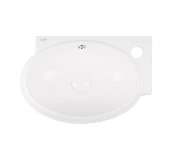 Раковина Qtap Leo 430x290x140 White с донным клапаном QT11115011RW