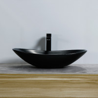 Раковина керамічна на стільницю Rea Royal 60 Black Mat (8357141386)