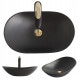 Раковина керамическая на столешницу Rea Royal 60 Black Mat (8357141386)