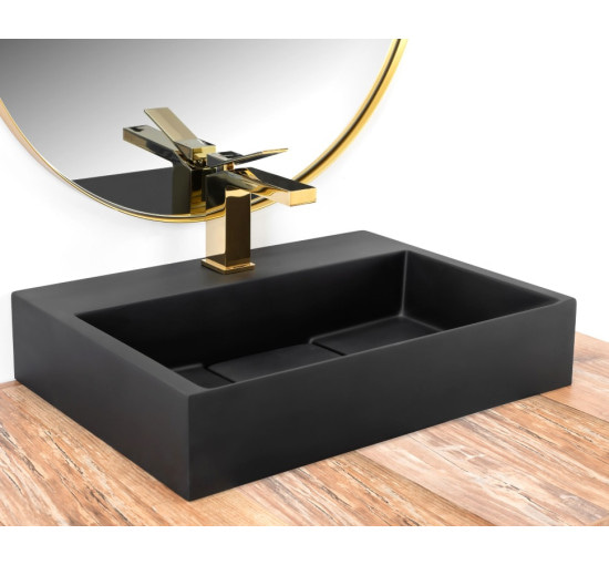 умивальник Rea Goya 37x50 black mat (REA-U8778)