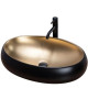 умывальник Rea Melania 40,5x60 black/gold (REA-U0469)