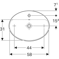 Умивальник VariForm 60 500.772.01.2 Geberit