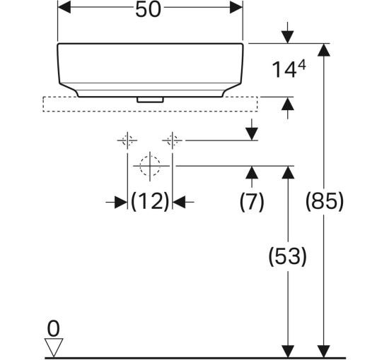 Умивальник VariForm 50 500.776.01.2 Geberit