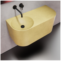Умывальник из бетона желтый 900M