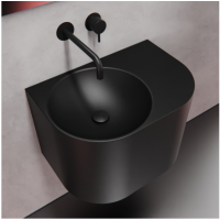 Умывальник из бетона черный 600M