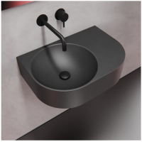 Умывальник из бетона графит 600S