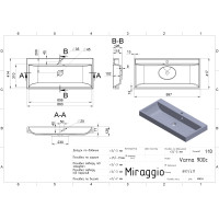 Умивальник Miraggio VARNA 900 GRAY MIRASTONE