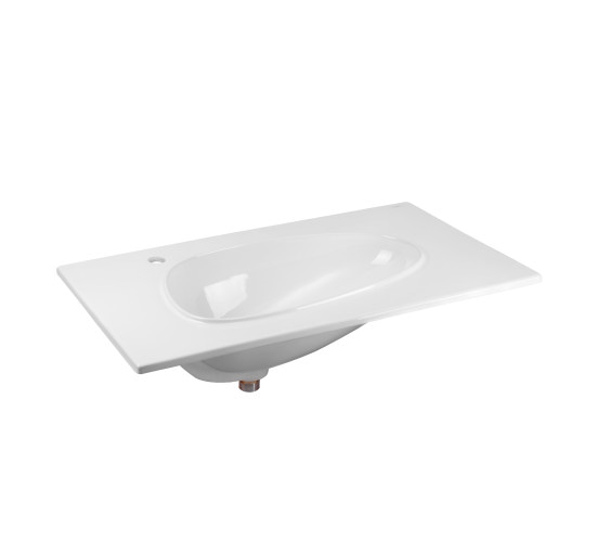 Раковина Qtap Virgo 800х480х167 White с донным клапаном QT1811FL8128BLW