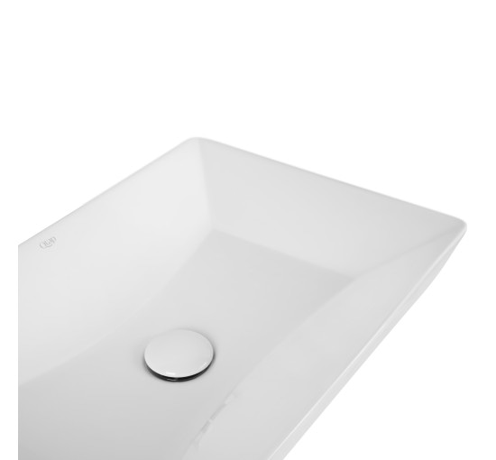 Раковина Qtap Crow 558х372х145 White з донним клапаном QT0511L739W