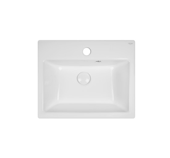 Раковина підвісна моноблок Qtap Tern 465х385х370 White з донним клапаном QT1711G803W