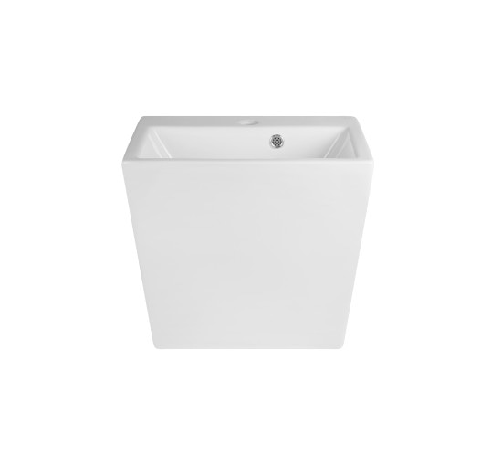 Раковина підвісна моноблок Qtap Tern 465х385х370 White з донним клапаном QT1711G803W