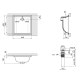 Раковина Qtap Stork 440x340x190 White з донним клапаном QT15116086W