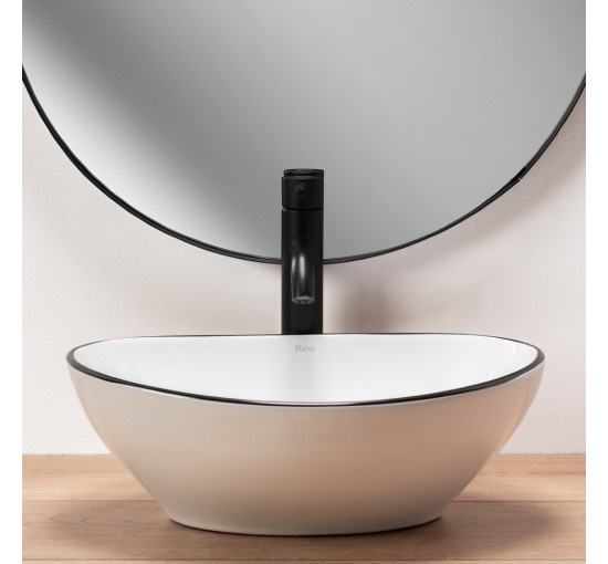 умивальник Rea Sofia 34,5x41 black edge (REA-U3217)