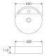 Умывальник накладной IMPRESE 450x450x110мм круглый белый i11220