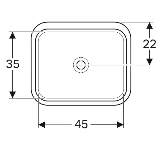 Умывальник VariForm 53 500.763.01.2 Geberit