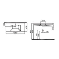 Раковина Idevit Merkur 100 (0201-5005)