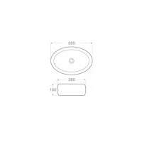 Раковина на столешницу Newarc Countertop 58 (5015G-W)