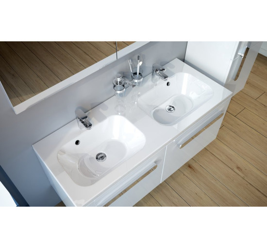 Двойной умывальник Ravak Classic 1300 white с отверстием (XJD01113000)