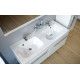 Двойной умывальник Ravak Classic 1300 white с отверстием (XJD01113000)