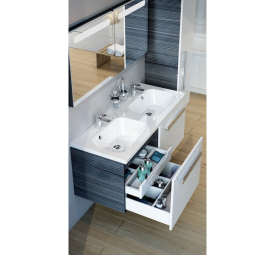 Двойной умывальник Ravak Classic 1300 white с отверстием (XJD01113000)