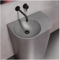Умивальник з бетону підлоговий сірий 600L