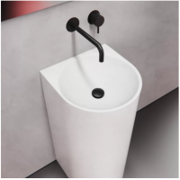 Умывальник из напольного бетона белый 400L