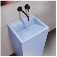 Умывальник из бетона напольный голубой 45L