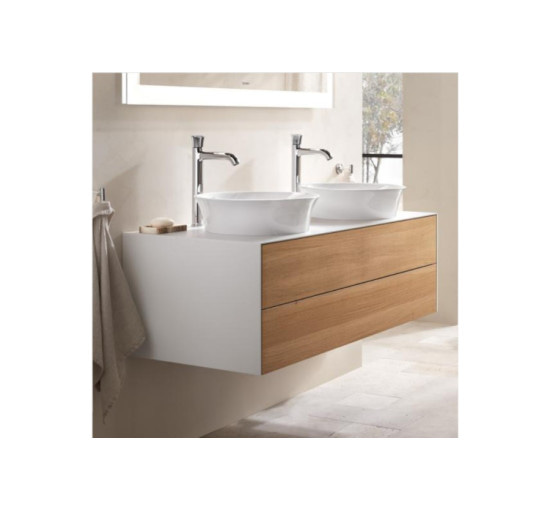 Умывальник на столешницу Duravit WHITE TULIP Ø 43 см с керамической накладкой (2362430079)