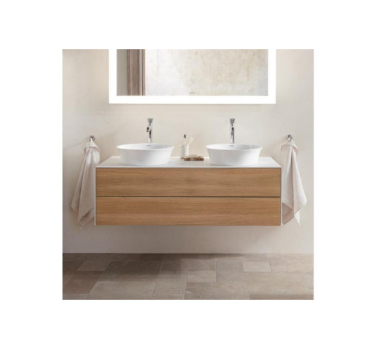 Умывальник на столешницу Duravit WHITE TULIP Ø 43 см с керамической накладкой (2362430079)