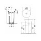 Умивальник підлоговий Duravit WHITE TULIP 50х90 см з боковим підключенням (27025000701) WonderGliss