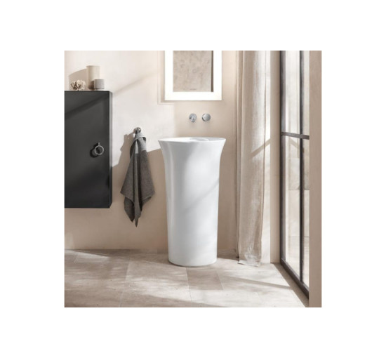 Умивальник підлоговий Duravit WHITE TULIP 50х90 см з боковим підключенням (27025000701) WonderGliss